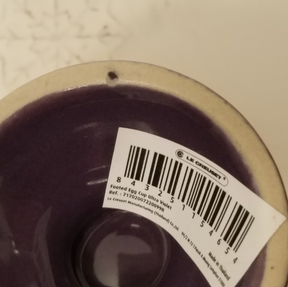 Lot 3 NWT Le Creuset Footed Ultra Violet Egg Cups - Picture 13 of 16